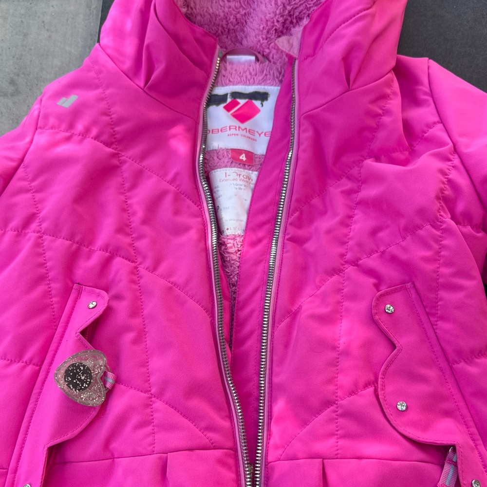 Obermeyer Kids Fuchsia Puffer Jacket